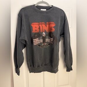 Anine Bing Eagle Sweatshirt XS X Small Black